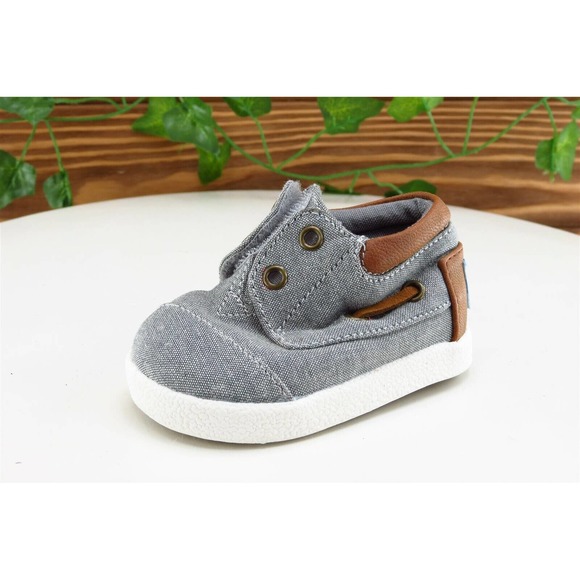 TOMS Toddler Boys 3 Medium Gray Running Fabric - Picture 1 of 5